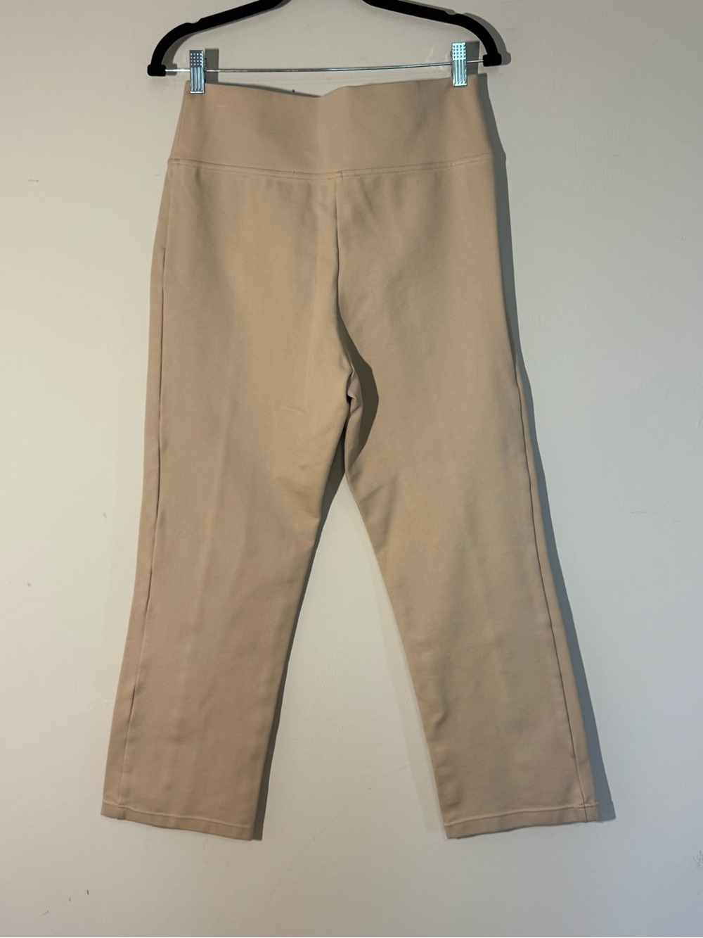 Tyler Böe Ponte Knit Cropped Straight Leg Pull-On Pants Beige Size 8 - Picture 4 of 6